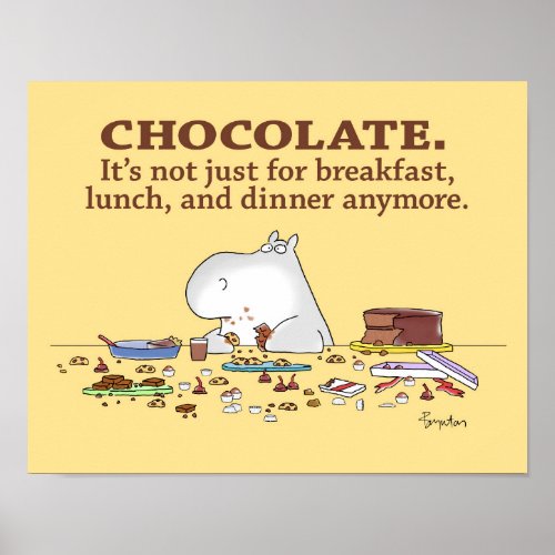 CHOCOLATE NOT JUST FOR BREAKFAST by Boynton Poster