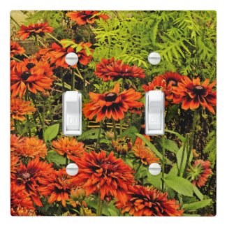 Chocolate & Orange Black-Eyed Susans Light Switch Cover