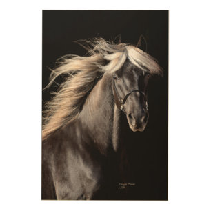 Chocolate Palomino Rocky Mountain Horse Wood Wall Art