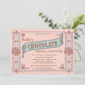 Chocolate Party Bridal Shower Invitation (Standing Front)