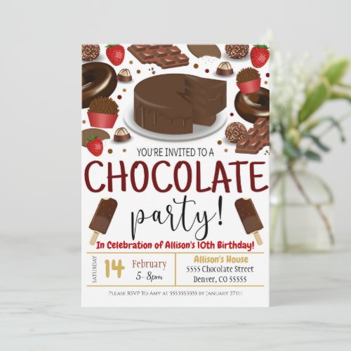 Chocolate Party Invitation