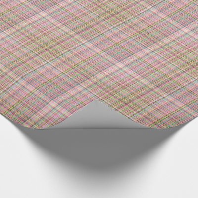Chocolate Pastels Plaid 26-Gift Wrapping Paper