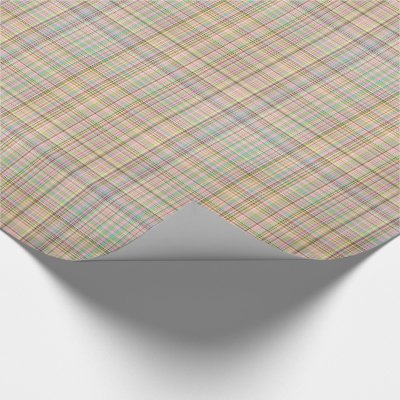Chocolate Pastels Plaid 8-Gift Wrapping Paper