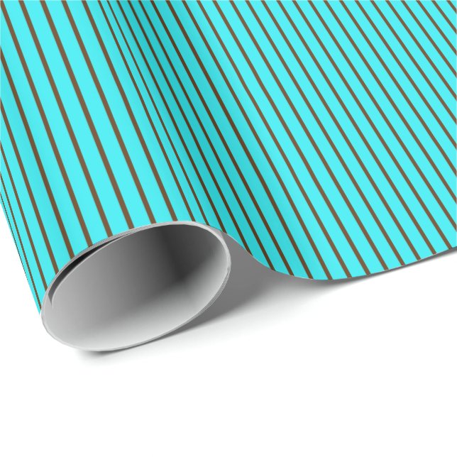 Chocolate Pastels Stripes 25-Gift Wrapping Paper (Roll Corner)