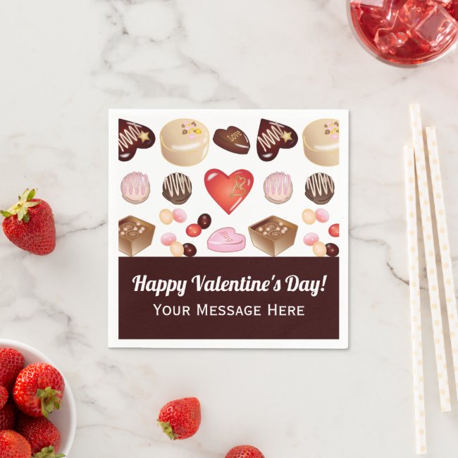 Chocolate Pattern Cute Modern Valentine Paper
