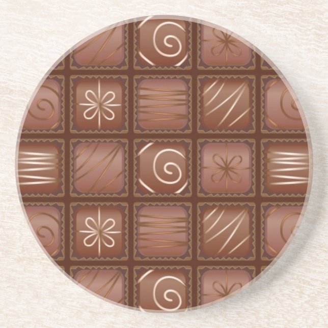 Chocolate Pattern Drink Coaster (Front)