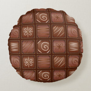 Chocolate Pattern Round Pillow