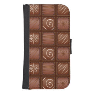 Chocolate Pattern Samsung S4 Wallet Case