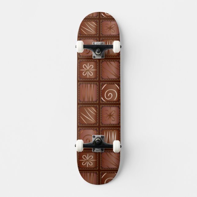 Chocolate Pattern Skateboard Deck (Front)