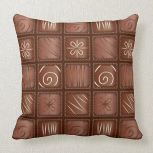 Chocolate Pattern Throw Pillow