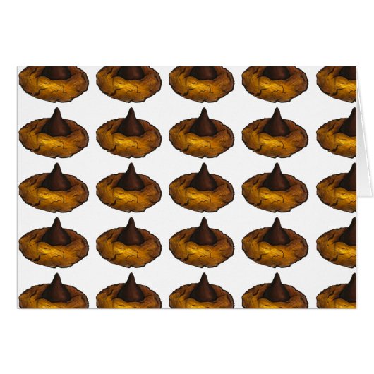 Chocolate Peanut Butter Blossom Cookie Cards (Front Horizontal)