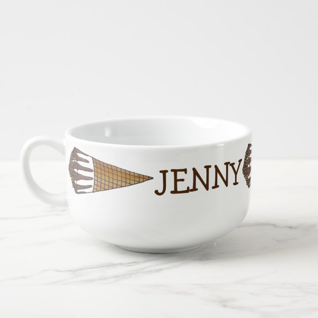 Chocolate Peanut Nutty Buddy Ice Cream Cone Soup Mug (Right)
