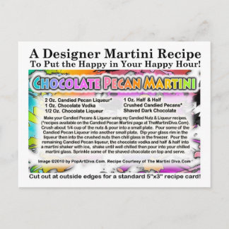 Chocolate Pecan Martini Recipe Postcard