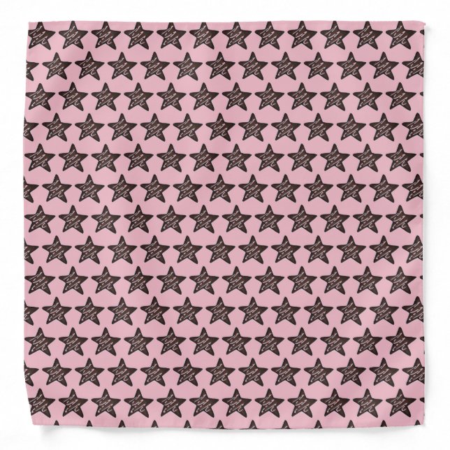 Chocolate Peppermint Star Christmas Holiday Cookie Bandana (Front)