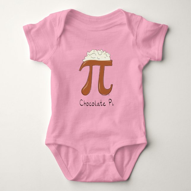 Chocolate Pi Cute Math Pi Day Kid's Baby Bodysuit (Front)
