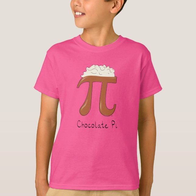 Chocolate Pi Cute Math Pi Day Kid's Boy's T-Shirt (Front)