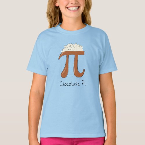 Chocolate Pi Cute Math Pi Day Kids Girls T_Shirt