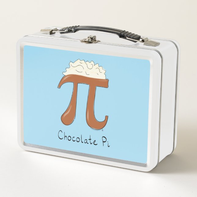 Chocolate Pi Cute Math Pi Day Lunch Box (Front)