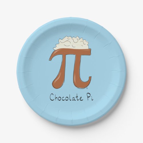 Chocolate Pi Cute Math Pi Day Party Paper Plates