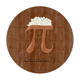 Chocolate Pi Cute Math Pi Day Pie Cutting Board
