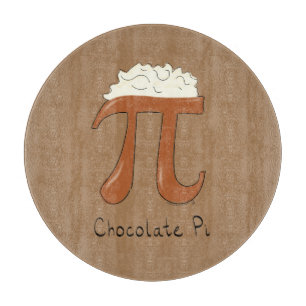 Chocolate Pi Cute Math Pi Day Pie Cutting Board
