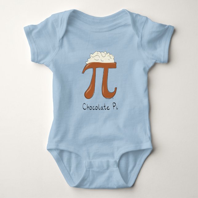 Chocolate Pi Day Symbol Math Teacher Funny Baby Bodysuit (Front)