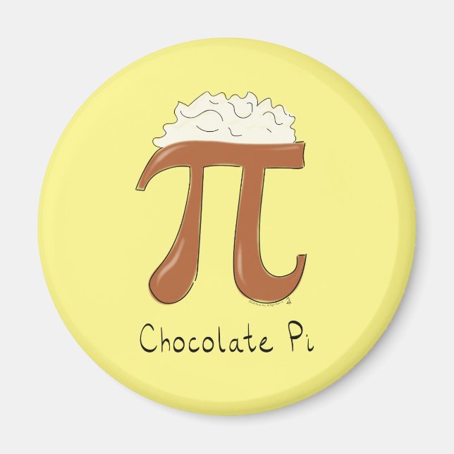 Chocolate Pi Day Symbol Math Teacher Funny Magnet (Front)