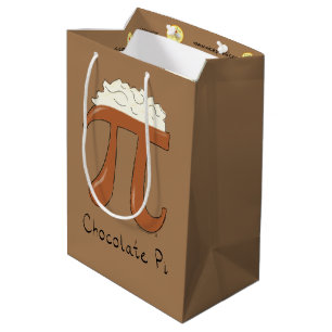Chocolate Pi Day Symbol Math Teacher Funny Medium Gift Bag