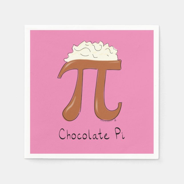 Chocolate Pi Day Symbol Math Teacher Funny Napkins (Front)