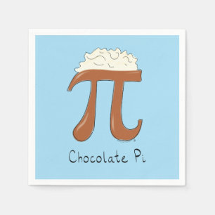 Chocolate Pi Day Symbol Math Teacher Funny Napkins