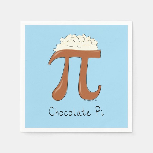 Chocolate Pi Day Symbol Math Teacher Funny Napkins (Front)