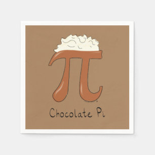 Chocolate Pi Day Symbol Math Teacher Funny Napkins