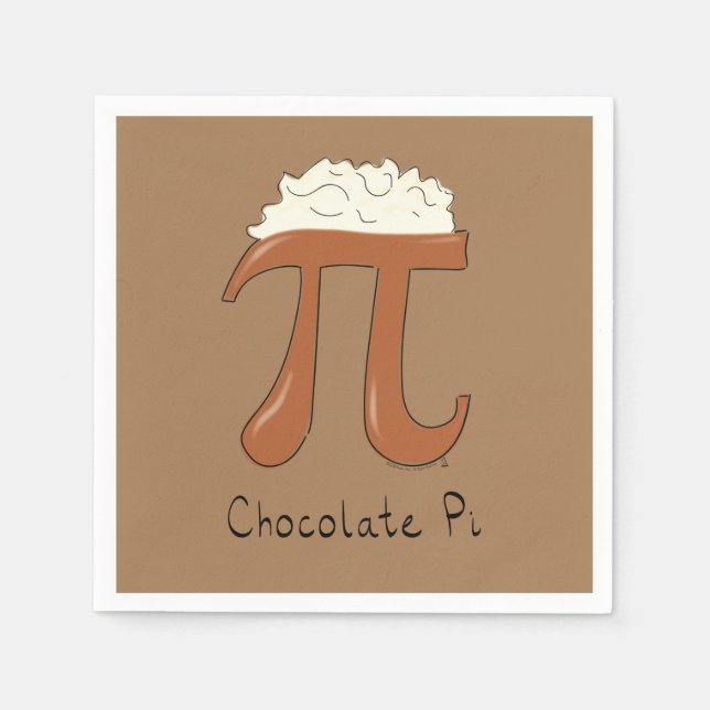 Chocolate Pi Day Symbol Math Teacher Funny Napkins (Front)