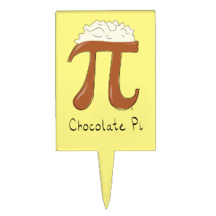 Chocolate Pi Math Day Pie Decor Cake Topper