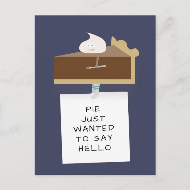 Chocolate Pie Hello Postcard (Front)