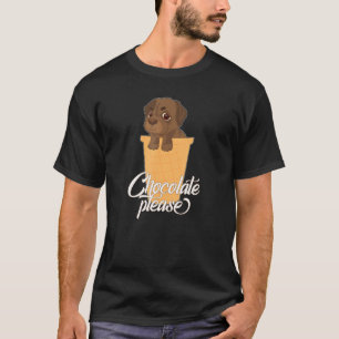 Chocolate Please Choco Labrador Retriever Dog Ice  T-Shirt