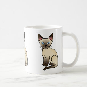 Chocolate Point Siamese Breed Cat Illustration Coffee Mug