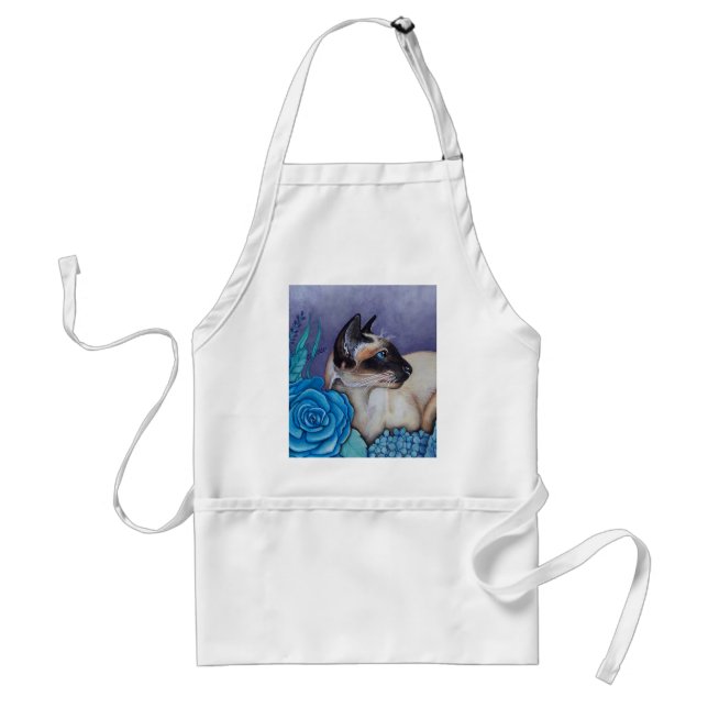 Chocolate Point Siamese  Cat Adult Apron (Front)