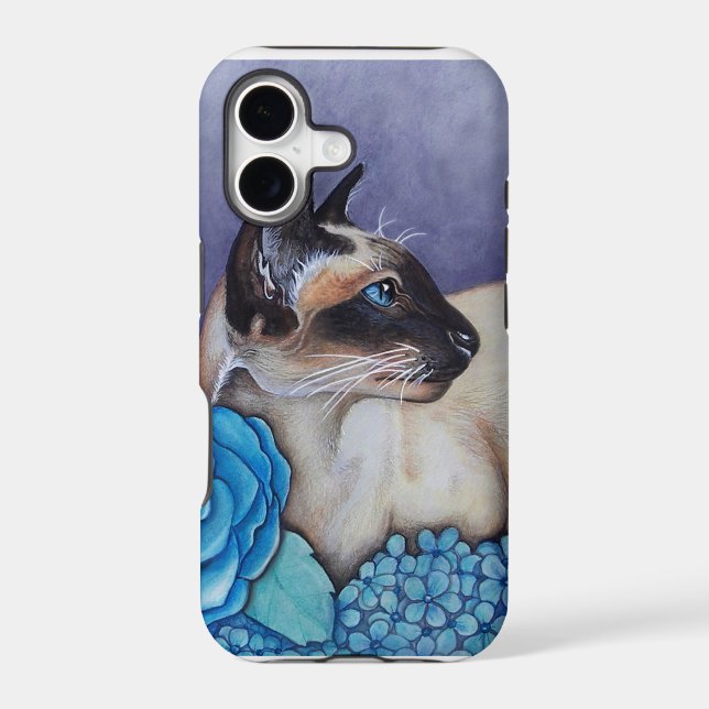Chocolate Point Siamese  Cat Iphone Case (Back)
