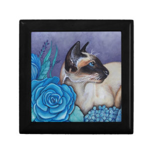 Chocolate Point Siamese Cat Jewelry Box