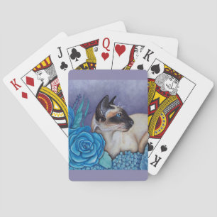 Chocolate Point Siamese  Cat Poker Cards
