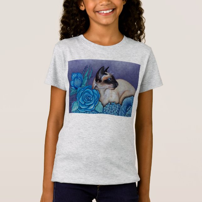 Chocolate Point Siamese  Cat T-Shirt (Front)