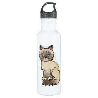 Chocolate Point Tabby Birman / Ragdoll Cat Stainless Steel Water Bottle