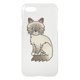Chocolate Point Tabby Birman/Ragdoll Cute Cat iPhone SE/8/7 Case