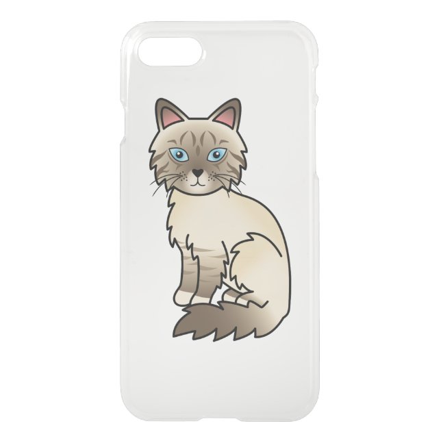 Chocolate Point Tabby Birman/Ragdoll Cute Cat Uncommon iPhone Case (Back)