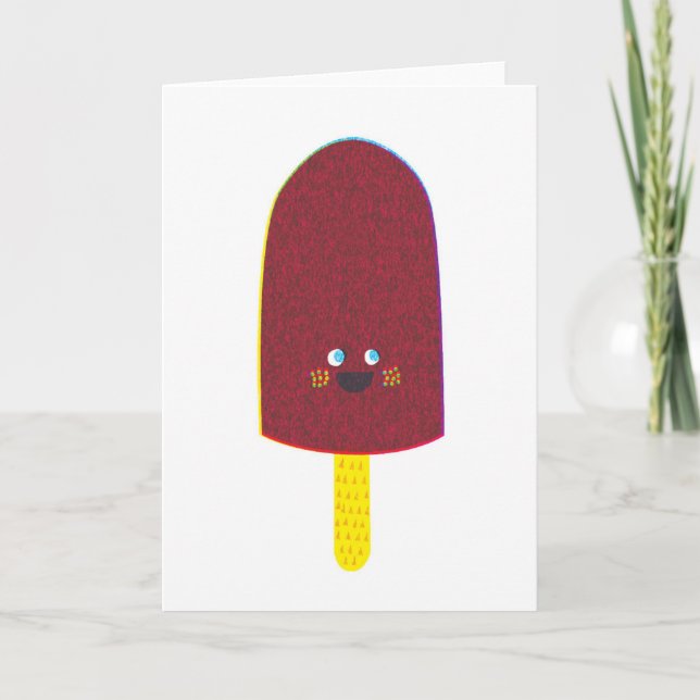 Chocolate Popsicle Greeting Card (Front)