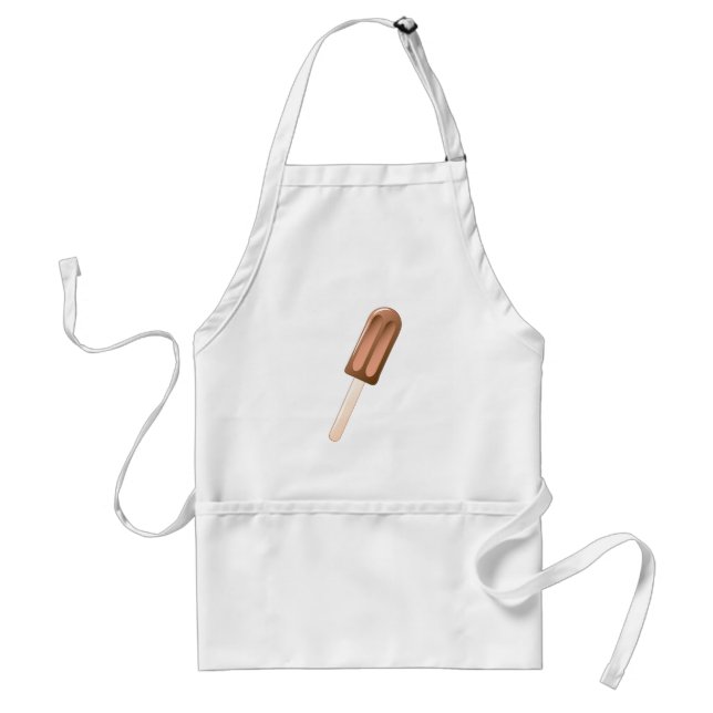 Chocolate Popsicle Ice Cream Bar Adult Apron (Front)