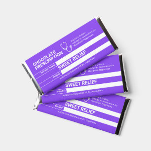 Chocolate Prescription Humor Lavender Indigo Chic Hershey Bar Favors