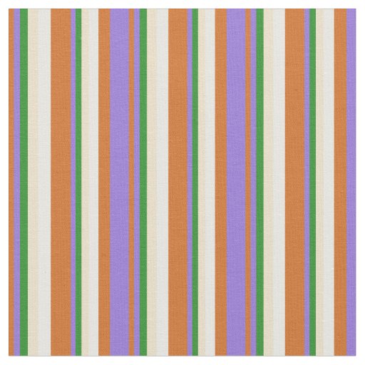 Chocolate, Purple, Forest Green, Tan, and White Fabric