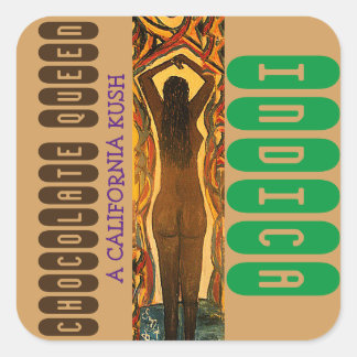 CHOCOLATE QUEEN INDICA SQUARE STICKER